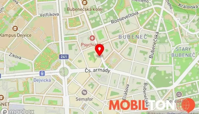 mapa illPhone Opravna mobilních telefonů, Opravy počítačů v Praha 6-Bubeneč