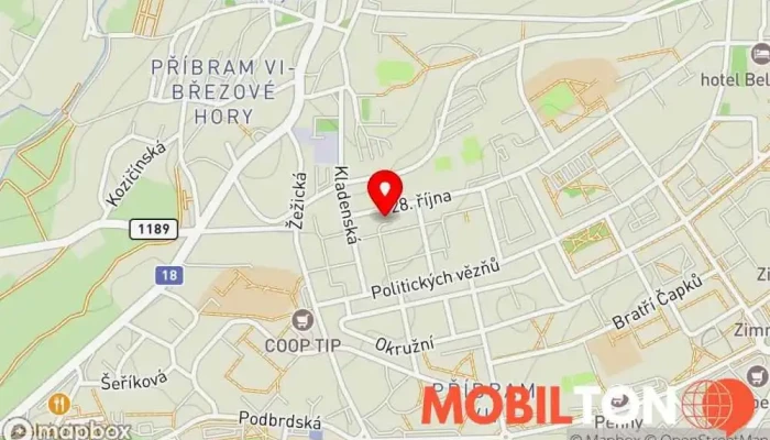 mapa Irish Pub Down The Street Bar, Koktejlový bar, Irská hospoda, Hospoda v Příbram VII