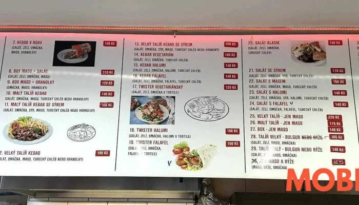 Istanbul Kebab -  Menu - Komenského 1984