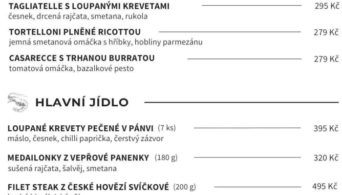Istra Restaurant -  Menu - Slapská 130
