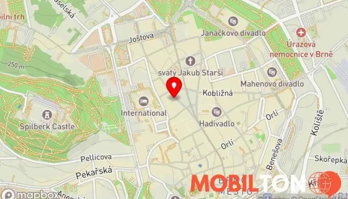 mapa iWant - Apple Premium Reseller Brno Opravna mobilních telefonů, Prodejna příslušenství k mobilním telefonům, Prodej mobilních telefonů, Opravy počítačů, Prodej elektroniky v Brno-střed