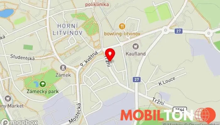 mapa JablečnýServis.cz Opravna mobilních telefonů, Reklamní agentura, Prodej kamerových systémů, Prodejna počítačového příslušenství, Opravy počítačů, Dodavatel zabezpečovacích zařízení v Horní Litvínov