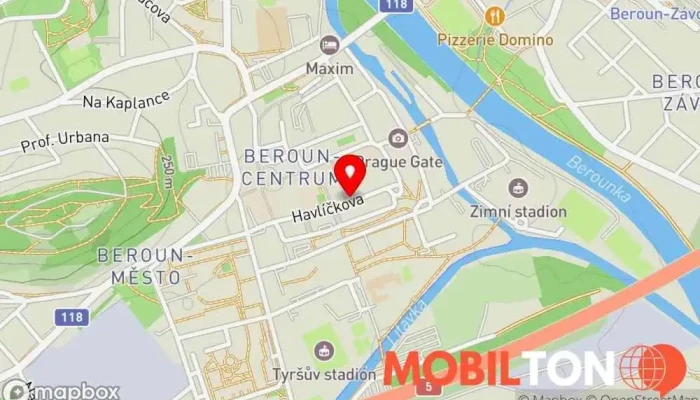 mapa Jaki Sushi House Suši restaurace v Centrum