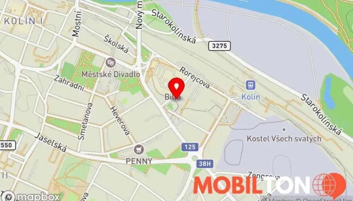 mapa Jídelna - Ingomar Kreibich Bufetová restaurace v Kolín IV