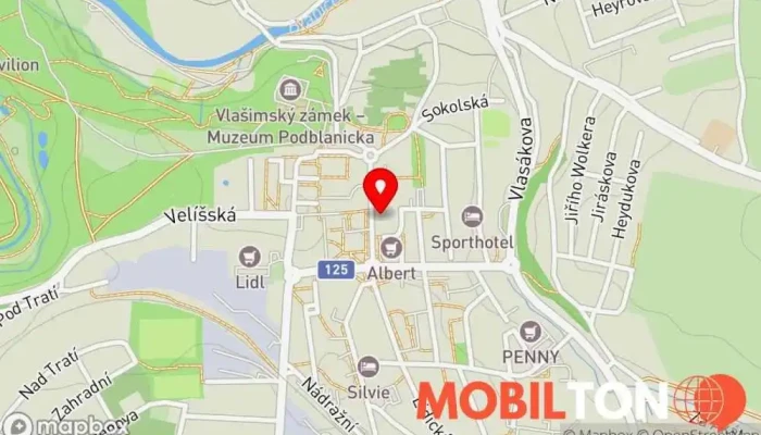 mapa Jídelna - Zika & Ziková Restaurace v Komenského 39