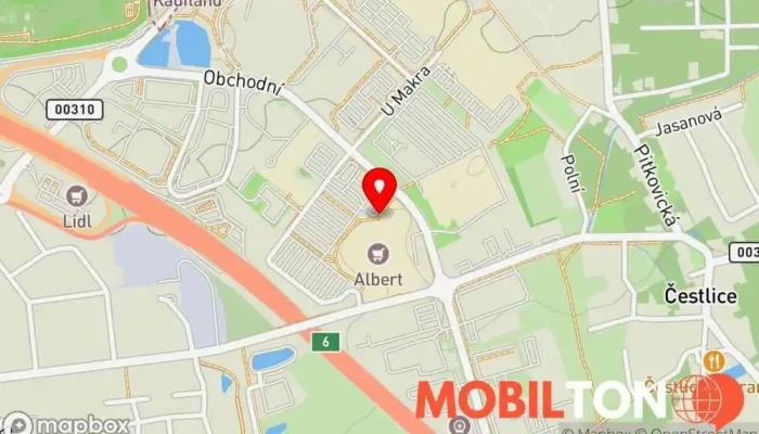 mapa Jídelna Albert - Votavovi Restaurace v Čestlice-Říčany u Prahy