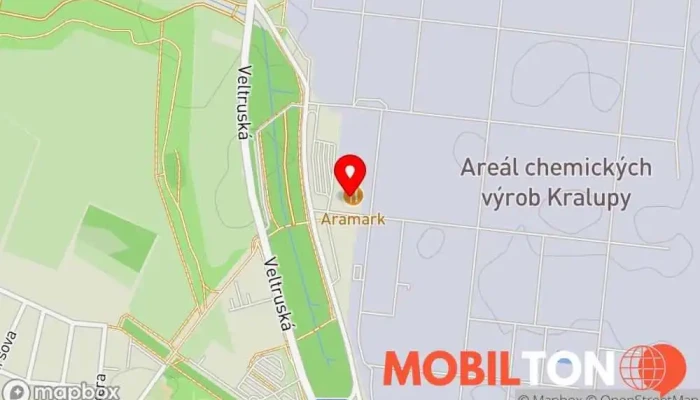 mapa Jídelna ARAMARK Restaurace v 