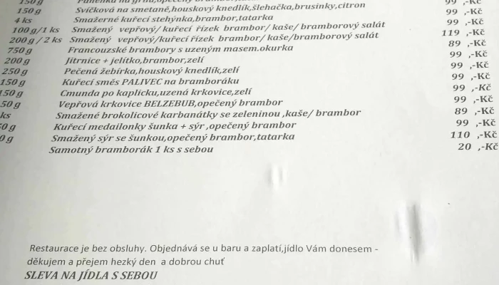 Jidelna Na Venediku Menu - Na Příkopě 11