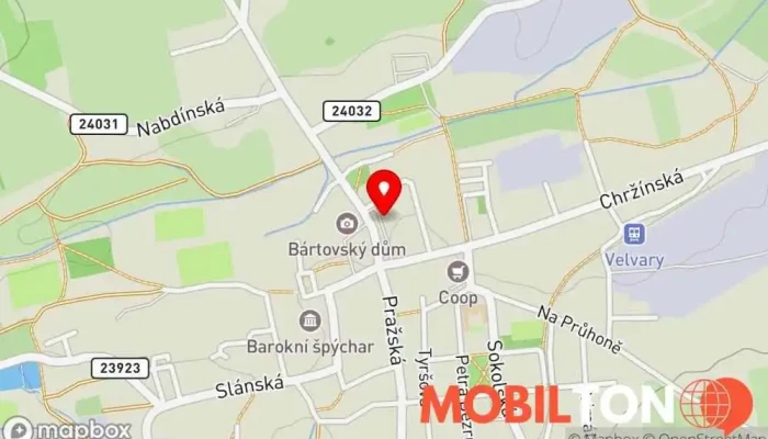 mapa Jídelna Novák Rychlé občerstvení v nám. kr. Vladislava