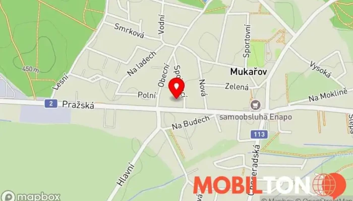 mapa Jídelna u Aničky Restaurace v Spojovací 394