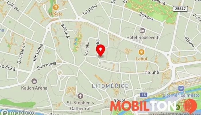 mapa Jídelna U Draka Restaurace v Město