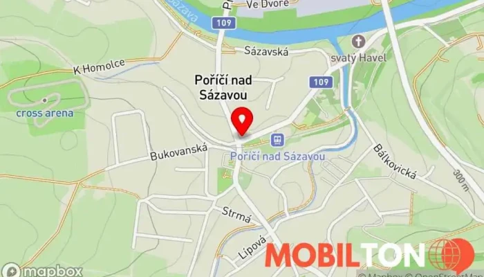 mapa Jídelna u Řezníka Restaurace v Čerčanská 90