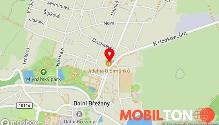 mapa Jídelna u Šimůnků Samoobslužná jídelna v Pražská 92