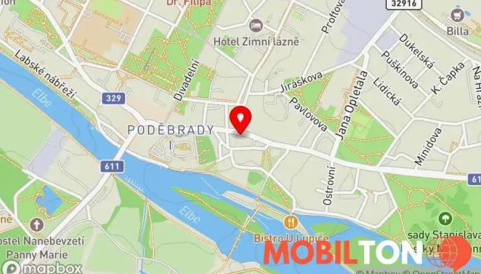 mapa Jihočeská restaurace Restaurace v Poděbrady III