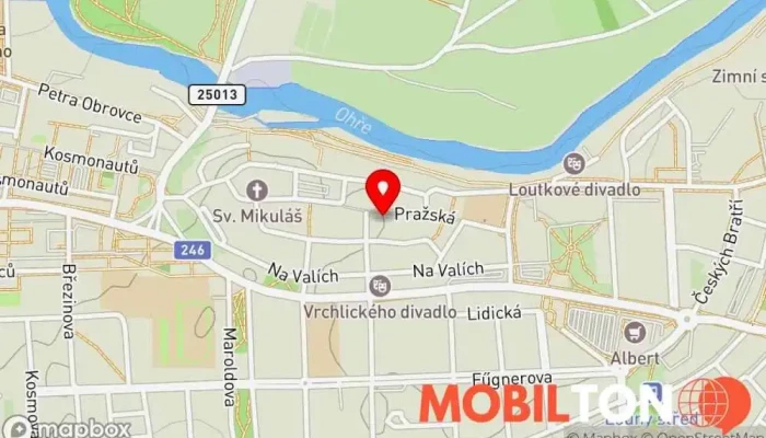 mapa Johnny Pizza Louny Pizza do ruky v Pražská 116