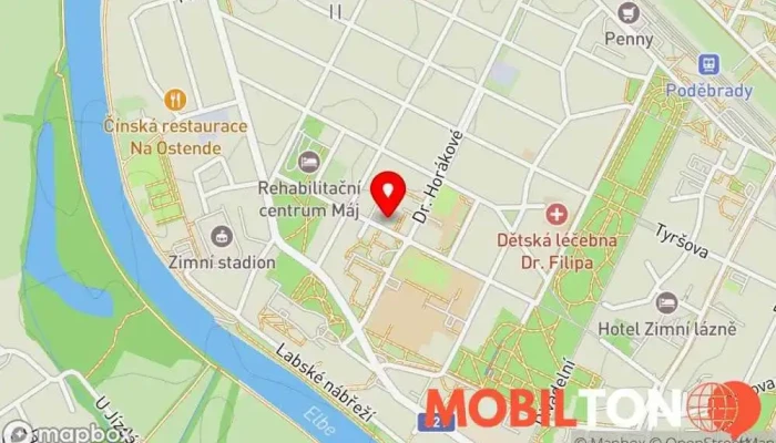 mapa jsme Fitness Food Menu Poděbrady Restaurace zdravé výživy v Pionýrů 50