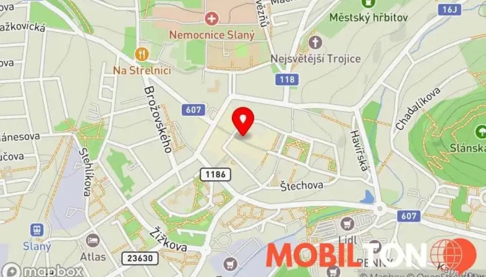 mapa K-MOBIL CZ s.r.o. Pobočka Slaný Prodej mobilních telefonů, Prodejna příslušenství k mobilním telefonům, Opravy počítačů, Opravna elektroniky, Prodej elektroniky, Opravna mobilních telefonů, Prodejna elektronických cigaret v Husova 105/12