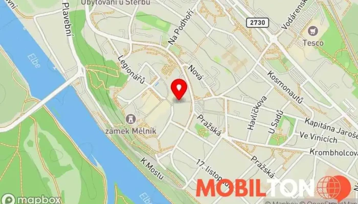 mapa Kafe Mělník ve Věži Kavárna / Čajovna v 5. května