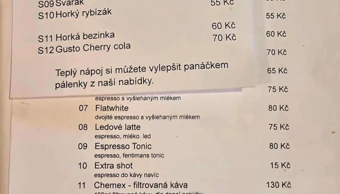 Kafe Melnik Ve Vezi Menu - 5. Května