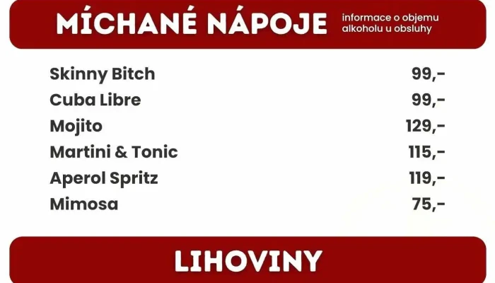 Kafecko Litomerice Menu - Vojtěšská