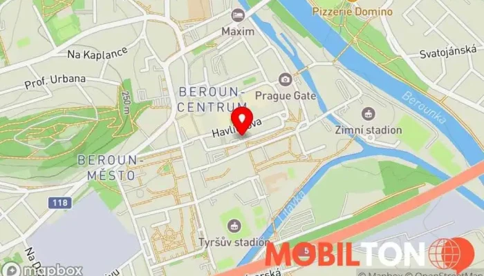 mapa Kafejn Kavárna v Centrum