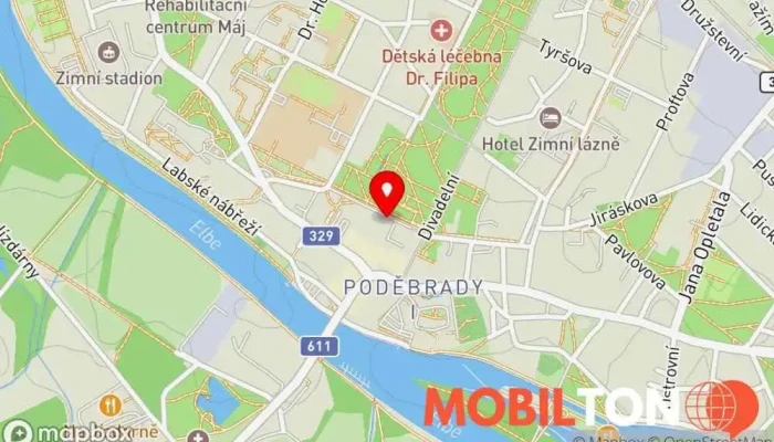 mapa Kafíčko Kavárna a bar, Bar v Poděbrady II