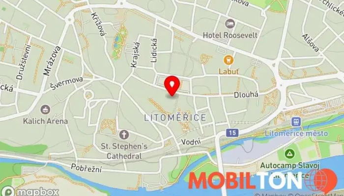 mapa Kalich, Dům pod bání Historická památka, Turistická atrakce v Město