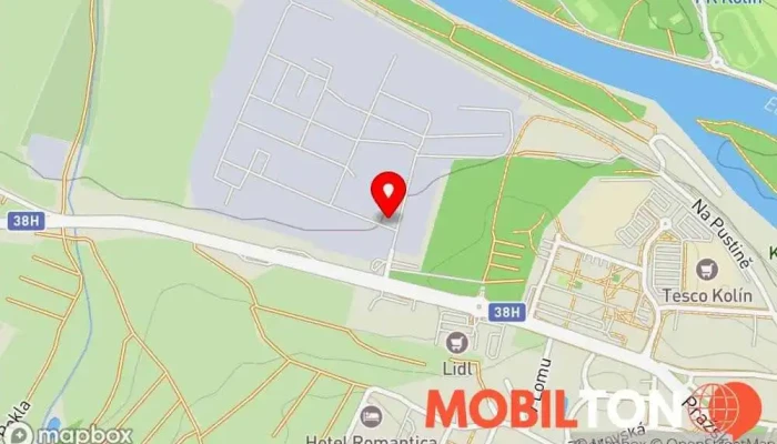 mapa Kantýna Křivule Bufet v Kolín II