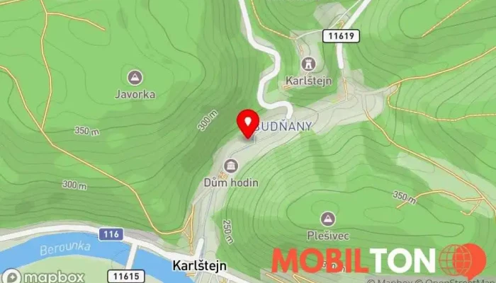 mapa Karlštejn 34 Restaurace, Bistro v Karlštejn