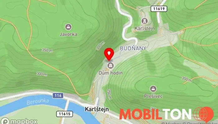 mapa Karlštejnská Terasa Restaurace v 11619 58