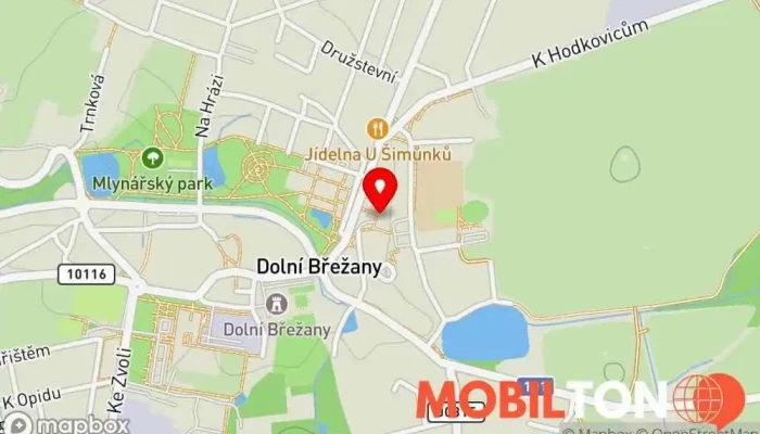 mapa Kaskáda Dolní Břežany Italská restaurace v Pražská 636