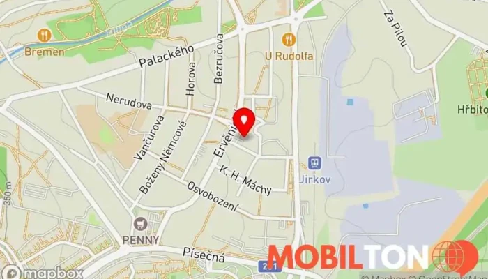 mapa Kavárna Aréna Kavárna v Ervěnická 1147