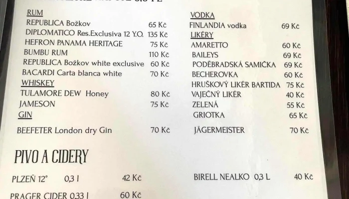 Kavarna Art Deco Menu - 2 Nymburk-nymburk 2 Cz, Palackého Tř. 1458/80