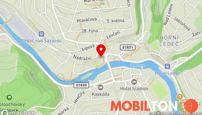 mapa Kavárna Kovárna Palačinkárna v Nádražní 103