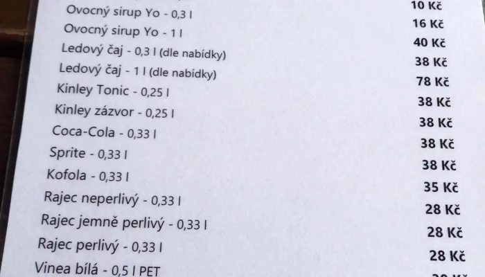 Kavarna Kovarna Menu - Nádražní 103