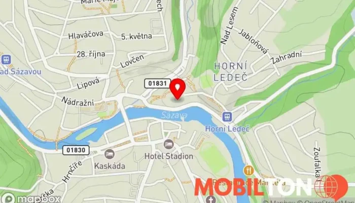 mapa Kavárna pod věží Kavárna v Hradní 701