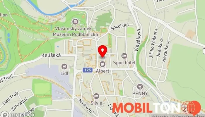 mapa Kavárna Ulička Kavárna, Restaurace v Komenského 1901