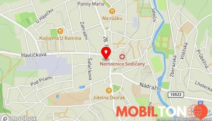 mapa Kavárna Vltavan Sedlčany Kavárna v nám. T. G. Masaryka 28