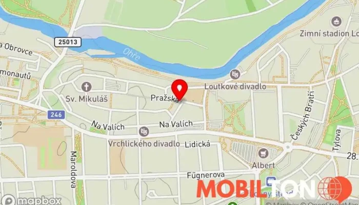 mapa KEBAB 4 YOU LOUNY Rychlé občerstvení v Pražská 103