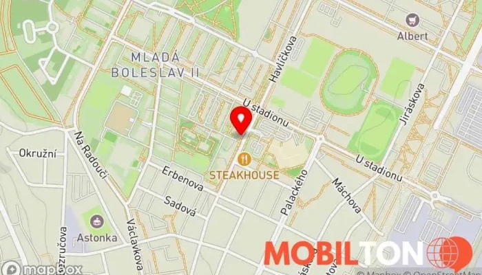 mapa Kebab House 2 Bufetová restaurace v Mladá Boleslav II