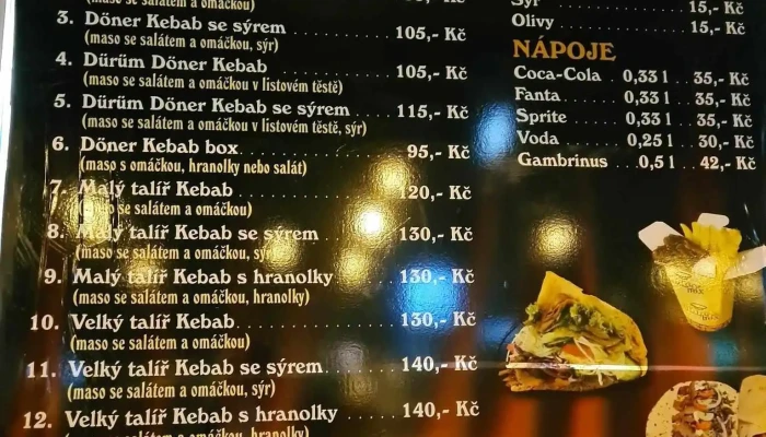 Kebab House 2 -  Menu - Mladá Boleslav Ii