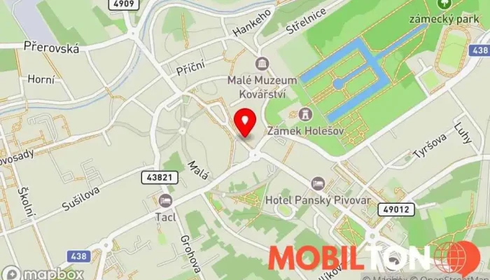 mapa KEBAB HOUSE Rychlé občerstvení v nám. Dr. E. Beneše 2/28