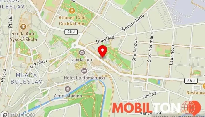 mapa KEBAB HOUSE BONE'MA Restaurace v třída Tomáše Garrigue Masaryka 1077