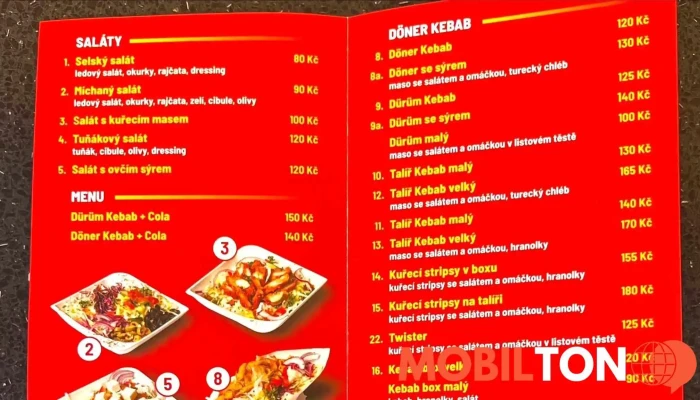 Kebab House Bonema Menu - Vnitřní Město