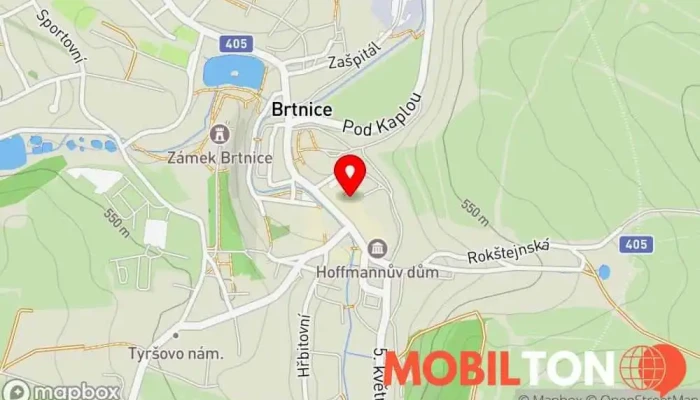 mapa Kebab House Brtnice Obchod s kebabem v nám. Svobody 256