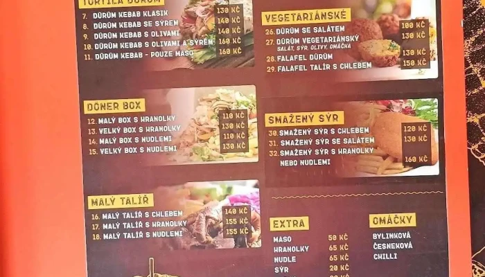 Kebab House Brtnice -  Menu - Nám. Svobody 256