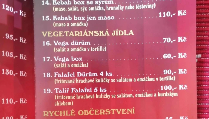 Kebab House Humpolec -  Oteviraci Doba - Nerudova