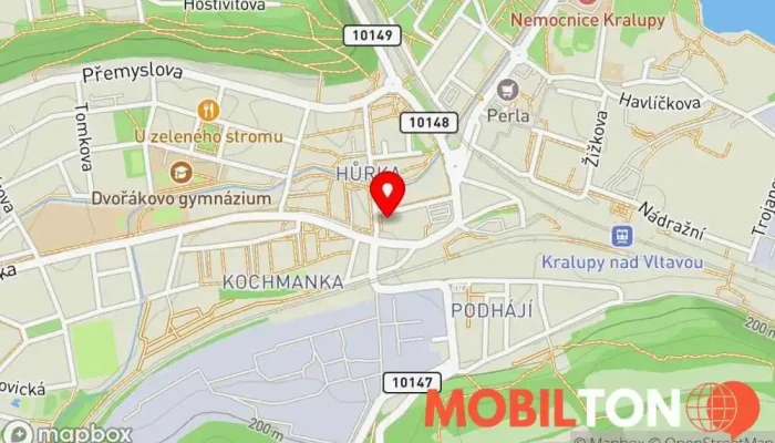 mapa Kebab House Kralupy Restaurace, Obchod s kebabem, Pizzerie v Nerudova 801