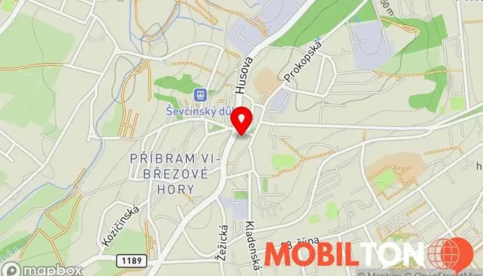 mapa Kebab HOUSE Příbram Restaurace v náměstí J. A. Alise 150