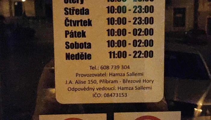 Kebab House Pribram Oteviraci Doba - Náměstí J. A. Alise 150